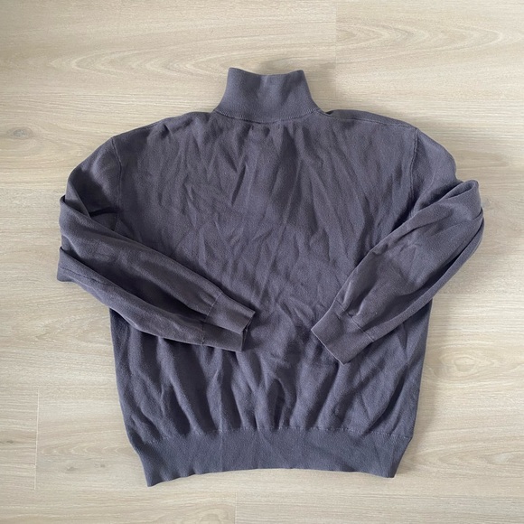 Zara Men's Charcoal Zip-Up Sweater Size L - Picture 2 of 3